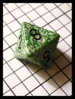 Dice : Dice - 8D - Chessex Green Grey and White with Black Numerals Granite Opaque - Ebay Aug 2010